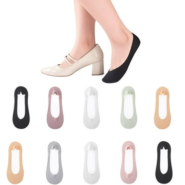 Bocaoying 10 Pack No Show Low Cut Liner Socks for Woman, Non Slip Breathable Flat Socks, Moisture-wicking Invisible No See Sock, Soft Boat Socks Ultra Low Cut Socks for Girls Women, US Size 5-7