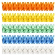 Bocaoying 100 Pcs Clothes Pins, Heavy Duty Clothes Pegs for Washing Line, Plastic Clothes Peg, Cloth Line Dry Clips, Non-Slip Windproof Strong Laundry Clips for Hanging Clothes Indoor Outdoor