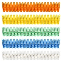 Bocaoying 100 Pcs Clothes Pins, Heavy Duty Clothes Pegs for Washing Line, Plastic Clothes Peg, Cloth Line Dry Clips, Non-Slip Windproof Strong Laundry Clips for Hanging Clothes Indoor Outdoor(Multicolor)