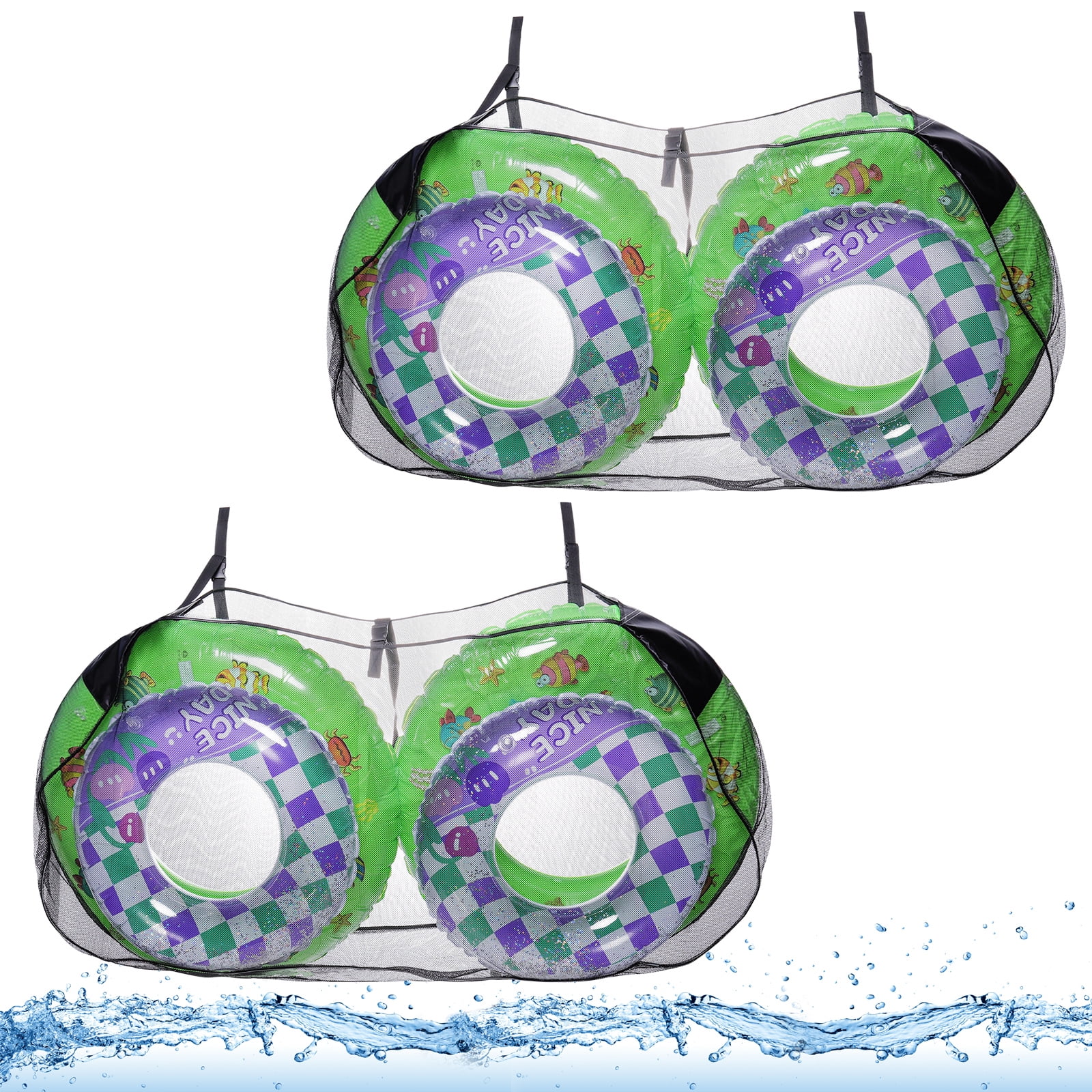 Bocaoying 2 Pack Pool Storage Bag, 57*29" Adjustable Pool Float