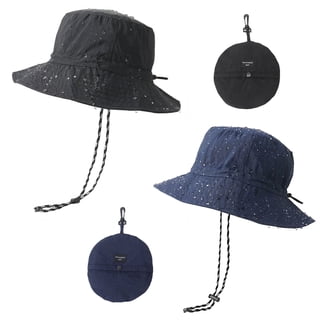 Bocaoying 2 Pack Sun Hats Bucket Hats for Men Women, Waterproof Fishing Hats with Sun Protection, UPF 40+, Packable Outdoor Boonie Hat, Black/Blue