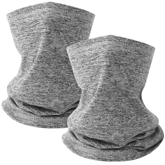 Bocaoying 2 Pack Winter Neck Warmer Neck Gaiter, Thick Fleece Ski Mask, Windproof & Thermal Full Face Cover for Cold Weather, Outdoor Sports Cycling Snowboarding, Grey