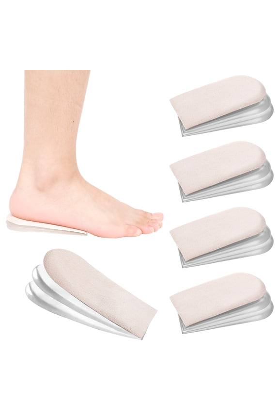 2 Pairs Adjustable Heel Lift Insoles, 3 Layers Orthopedic Height Increase Inserts Shoe Lift for Leg Length Discrepancies, Heel Pain, Achilles tendonitis