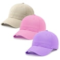 thumbnail image 1 of Bocaoying 3 Pack Toddler Baseball Cap for Boys & Girls 2-5 Years, Adjustable Washed Cotton Hat for Summer Sun Protection, 1 of 7