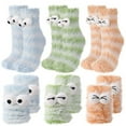 thumbnail image 1 of Bocaoying 3 Pairs 3D Eye Crazy Socks, Funny Wacky Plush Socks, Novelty Silly Cartoon Socks for Women Men for Gift Giving, Party Outfits, Couples Costumes Fits Most US 6.5-9.5, 1 of 4