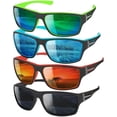thumbnail image 1 of Bocaoying 4 Pack Polarized  Sports Sunglasses for Men, Mens Sunglasses Wrap Around UV400 Protection for Cycling Fishing Driving Golf, 1 of 7