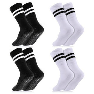 Ierhent Pilates Socks With Grips for Women Women's Microfiber Mid-Calf Tall  Boot Sock(White,One Size)