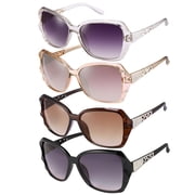4 Pairs Women Polarized Sunglasses, Oversized UV 400 Protection Sun Glasses with 4 Colors, Fashion Ladies Sunglasses Trendy, Large Sunglasses for Driving Cyclin