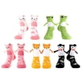 thumbnail image 1 of Bocaoying 5 Pairs Crazy Silly Magnetic Socks for Women Men - Funny Animal Novelty Crew Socks, Cute Best Friend Gifts, 1 of 7