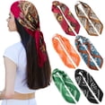 thumbnail image 1 of Bocaoying 6 Pack Fashionable Paisley Print Head Scarves, Versatile Silk-Like Scarf, Elegant Headwrap Bandana 28" for Women Daily Wear, Fashion Hair Wrap, Shawl, Sleep Cap, 1 of 8