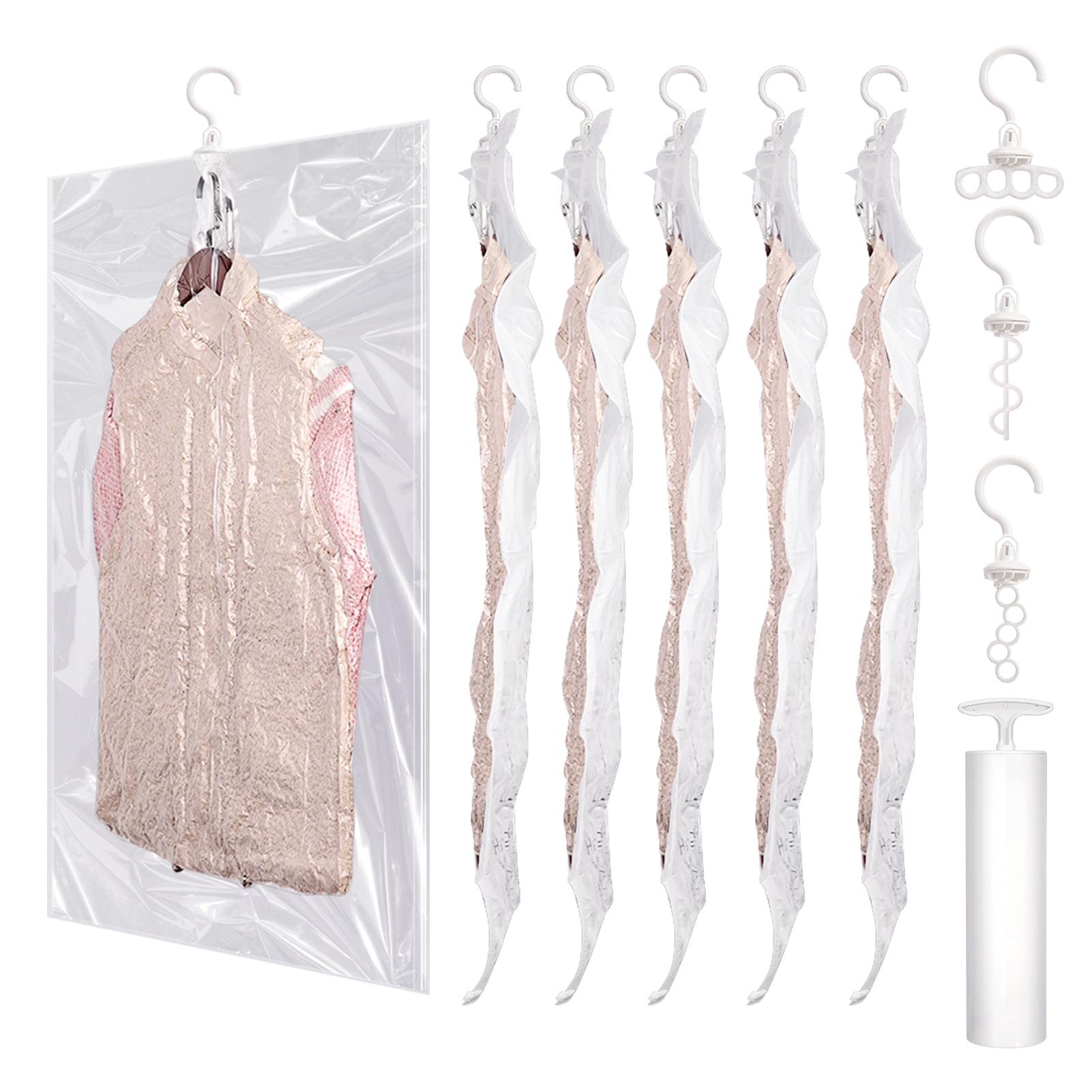 Bocaoying 6 Pack Hanging Vacuum Storage Bags, (90*70) cm Jumbo Space