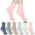 thumbnail image 1 of Bocaoying 6 Pairs Fuzzy Non Slip Socks, Fuzzy Socks for Women, Hospital Slipper Socks with Grippers, Winter Fluffy Socks for Women(Grips A), 1 of 7