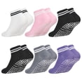 thumbnail image 1 of Bocaoying 6 Pairs Grip Pilates Socks, Non Slip Athletic Socks with Grips for Women, Sock with Grips for Barre Barefoot Hospital Grippy Sock, 1 of 7
