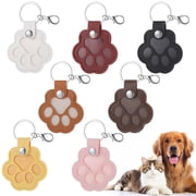 Bocaoying 7 Pack Pet Memory Keychains, Leather Paw Print Fur Keepsake for Dog Cat, Memorial Gifts for Loss, Multicolor, 2.3x3.5