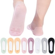 Bocaoying 8 Pairs No Show Ultra Low Cut Liner Socks, Non Slip Breathable Hidden Socks, Moisture-wicking Invisible Sock, Soft Flats Boat Socks for Women(Multicolor)