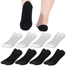 Bocaoying 8 Pairs No Show Ultra Low Cut Liner Socks, Non Slip Breathable Hidden Socks, Moisture-wicking Invisible Sock, Soft Flats Boat Socks for Women