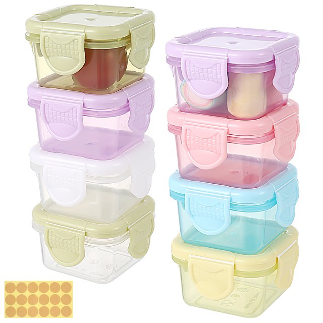 Bocaoying 8 Pcs BPA Free Food Storage Containers, Leak Proof, Reusable