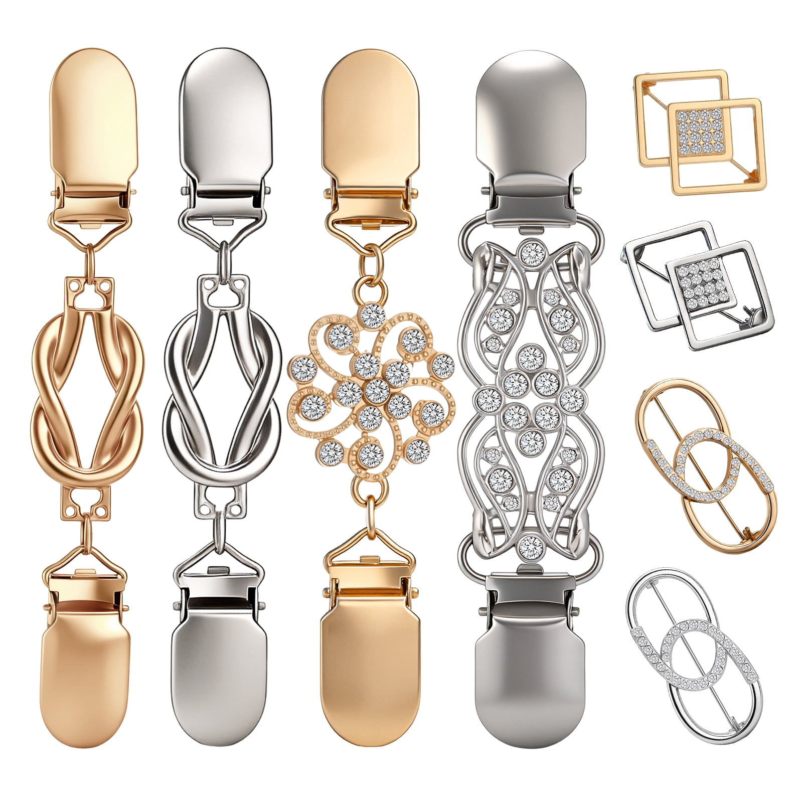 Bocaoying 8 Pcs Vintage Cinch Clips, Variety of Styles Dress Clips Back ...