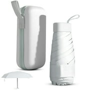 Bocaoying Adult Compact Rain Umbrellas, White