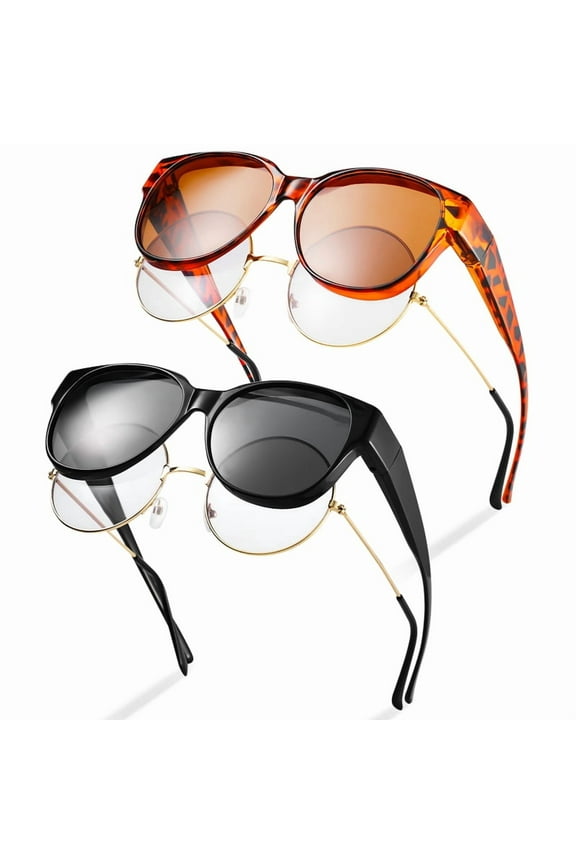 Oversized Sunglasses Fit Over Glasses for Women, Extra Large Square Shades Polarized UV400 Protection for Driving Riding