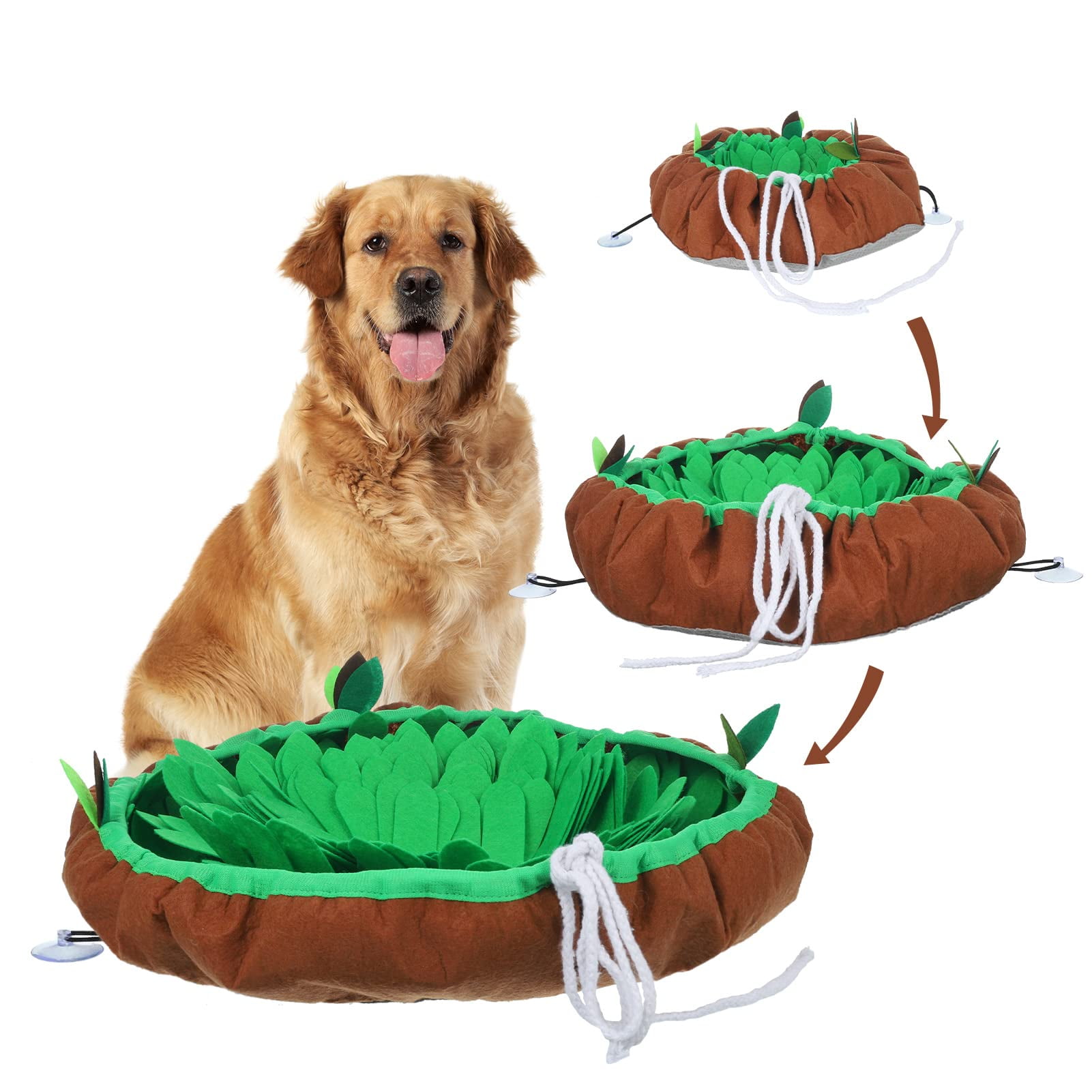 Bocaoying Snuffle Mat for Dogs, Stress Relief Dog Foraging Mat