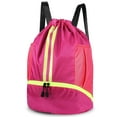 thumbnail image 1 of Bocaoying Sports Drawstring Backpack, Waterproof Gym Backpack, Swim Bag with Shoes Compartment, Pull String Sport Bag for Soccer and Basketball, 1 of 7