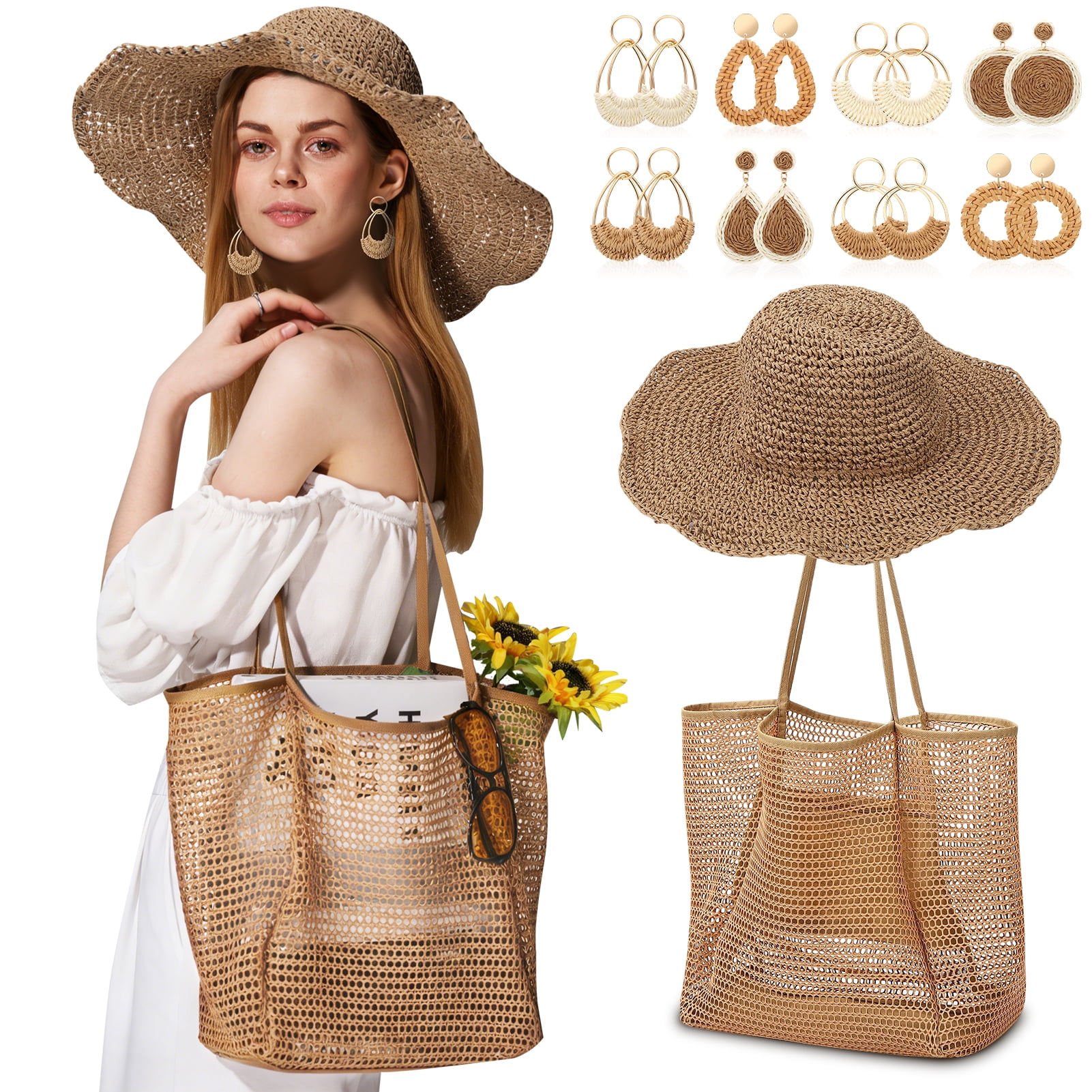 Beach Bag And Hat Set display picture 2