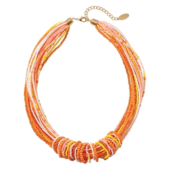 Bocar Chunky Statement Colorful Seed Beads Women Choker Collar Necklace