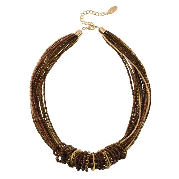 Bocar Chunky Statement Colorful Seed Beads Women Choker Collar Necklace