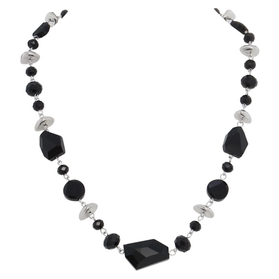 Bocar Crystal Beaded Collar Necklace for Women Fashion Handmade Bib Costume Jewelry Gift(NK_10686_Black)