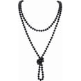 thumbnail image 1 of Bocar Fashion Beads Rope Knot Long Beaded Necklace Versatile 60" Strand Costume Jewelry for Women, 1 of 8