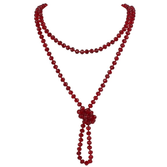 Bocar Fashion Beads Rope Knot Long Beaded Necklace Versatile 60" Strand Costume Jewelry for Women