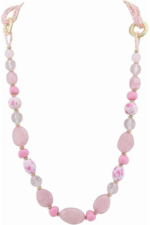 Long Beaded Necklace for Women Handmade Fashion Costume Chain Jewelry Gift