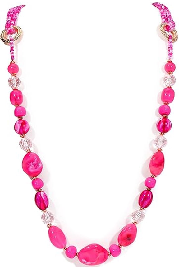 Long Beaded Necklace for Women Handmade Fashion Costume Chain Jewelry Gift