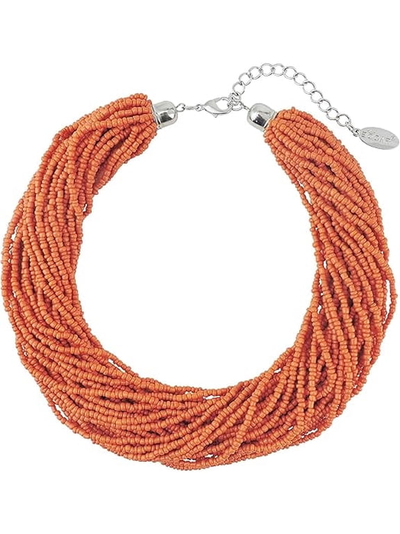 Multiple Strand Handmade Beaded 16" Statement Collar Necklace for Women