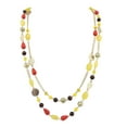 thumbnail image 1 of Bocar Long Necklaces for Women Trendy, Boho Layered Crystal Beaded Collar Necklaces for Women, Fashion Statement Necklaces Jewelry(NK-10084-yellow), 1 of 6