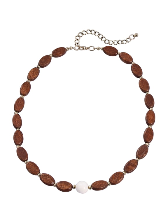 wood beads Choker Necklace for Women