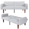 thumbnail image 1 of Bocarali 68.11" Convertible Futon Sofa Bed, Fabric Couch with Adjustable Backrest, 1 of 7
