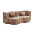 thumbnail image 1 of Bocarali 78.7" Convertible Folding Sofa Bed, Boneless Cloud Couch, Modular Sofa with Pillows, Warm Taupe, 1 of 10