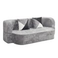 thumbnail image 1 of Bocarali 78.7" Convertible Sofa Bed, Boneless Cloud Couch, Modular, Silver Gray, 1 of 10