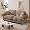 thumbnail image 1 of Bocarali Home Chenille Cloud Loveseat, 2-Seater Modular Sofa, Brown, 1 of 9