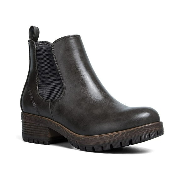 Bocca Adult Women's Grey Chelsea Boots Chunky Heel Ankle Booties Size 8