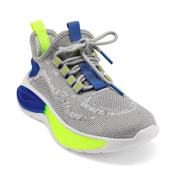 Bocca Boy's Athletic Sneaker Grey Running Shoes Lace-up 4M