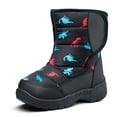 thumbnail image 1 of Bocca Boys Snow Boots Colorful Dinosaur Anti-Slip Winter Boots 9M, 1 of 6