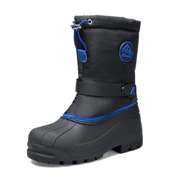 Bocca Boys Waterproof Snow Boots Black-Blue Slip Resistant Winter Boots 2M