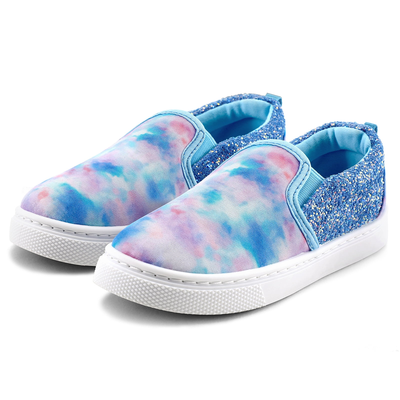 Bocca Girls Blue Slip on Sneakers Kids Canvas Walking Shoes Size 2 ...