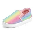 thumbnail image 1 of Bocca Girls Gradient Glitter Slip on Sneakers Kids Canvas Walking Shoes Size 12, 1 of 6