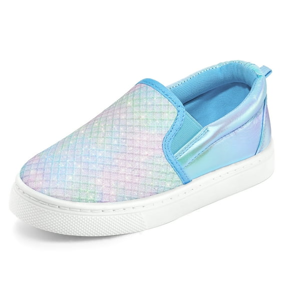 Bocca Girls Purple Slip on Sneakers Kids Canvas Walking Shoes Size 2