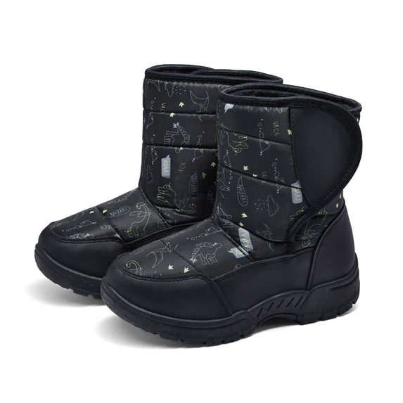 Bocca Girls Snow Boots Dinosaur Warm Anti-Slip Outdoor Winter Boots 7M