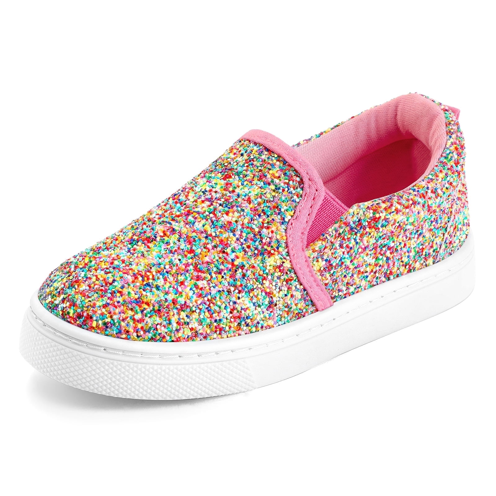 Kid's Slip on Sneakers Candy Girls Canvas Walking Shoes Size 2